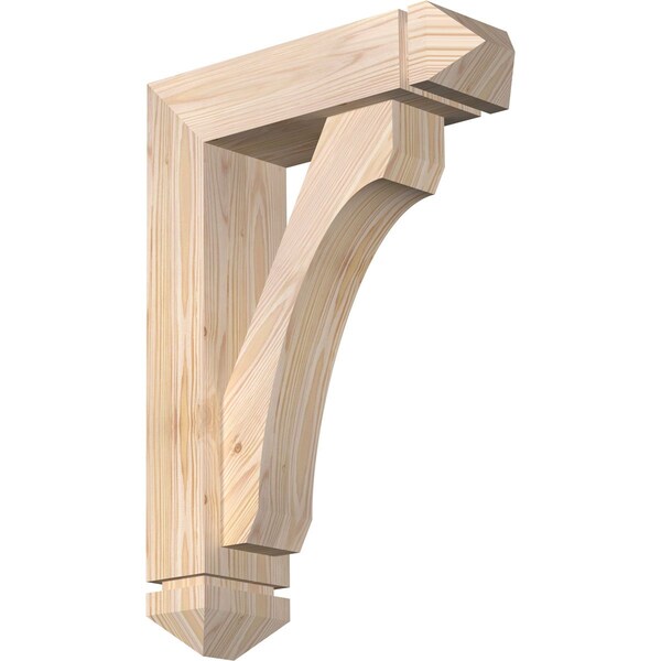 Ekena Millwork Legacy Arts and Crafts Smooth Bracket w/ Offset Brace, Douglas Fir, 5 1/2"W x 18"D x 26"H BKT0604X18X26LEC03SDF - main